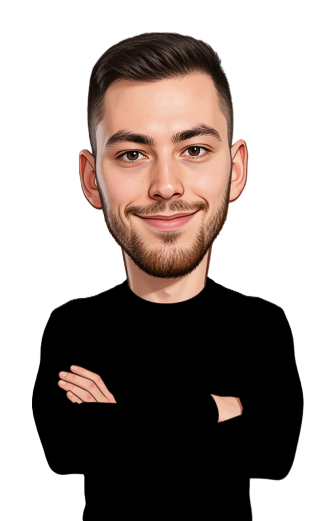 Aleksa Pecelj caricature