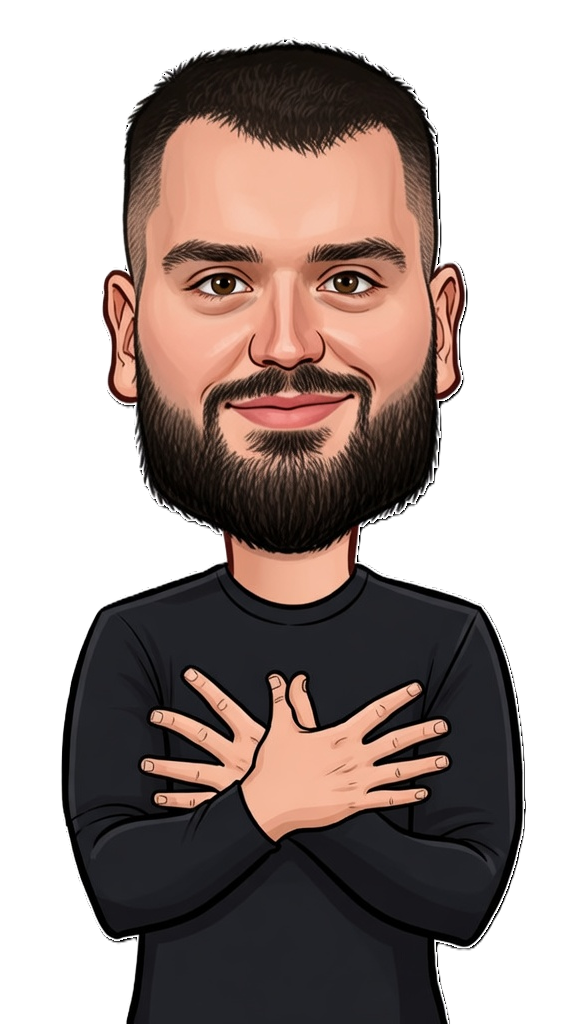 Eklent Kaci caricature