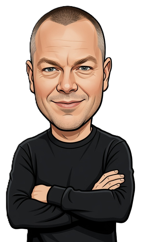 Scott Frost caricature