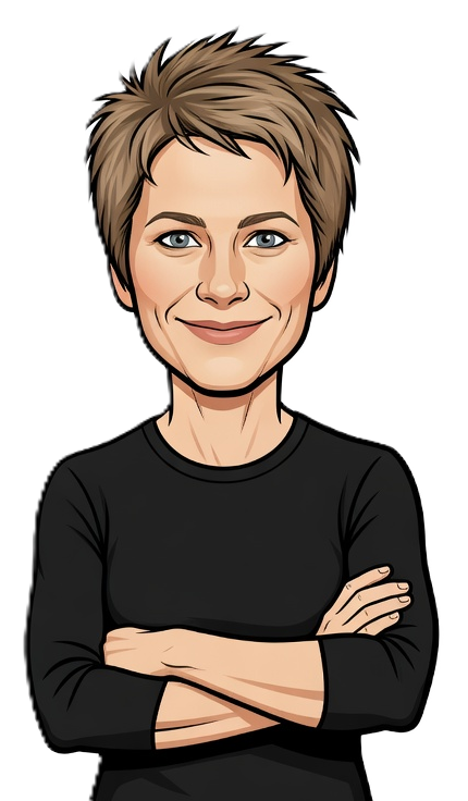 Gerda Hofstatter Gregerson caricature