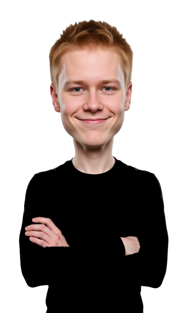 Riku Romppanen caricature